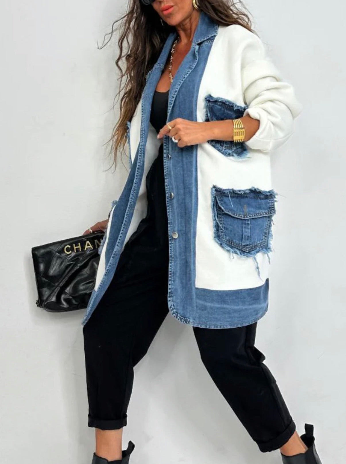 REBEL EDGE DENIM FUSION BLAZER