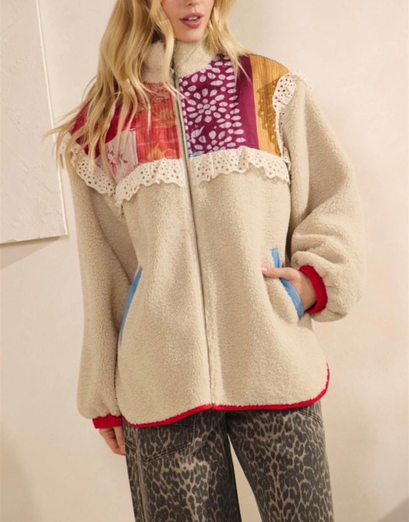 BOHO QUILT ZIP UP