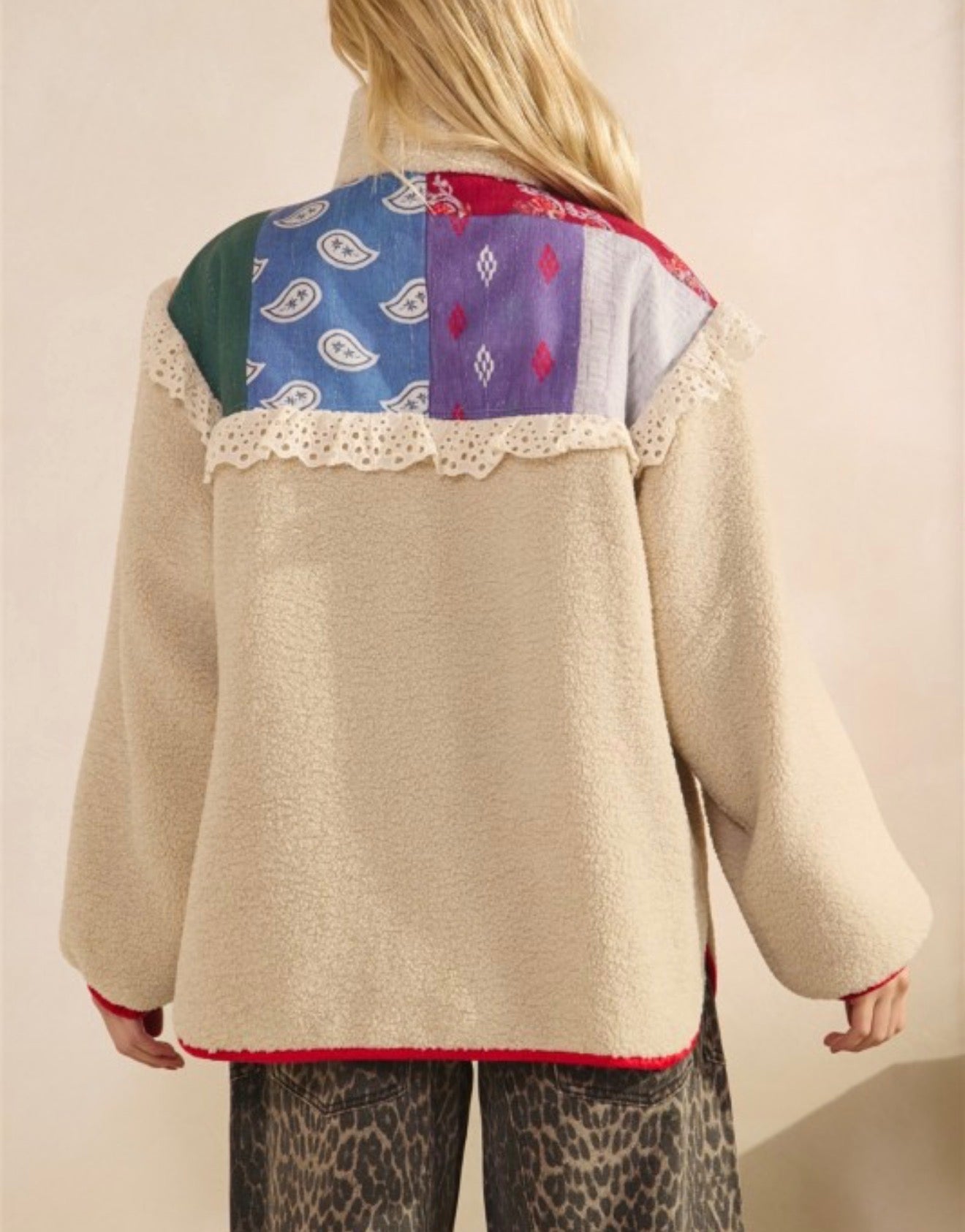 BOHO QUILT ZIP UP
