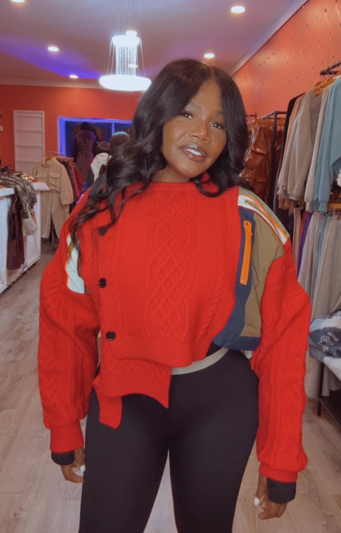 ASYMMETRIC PATCHWORK SWEATER