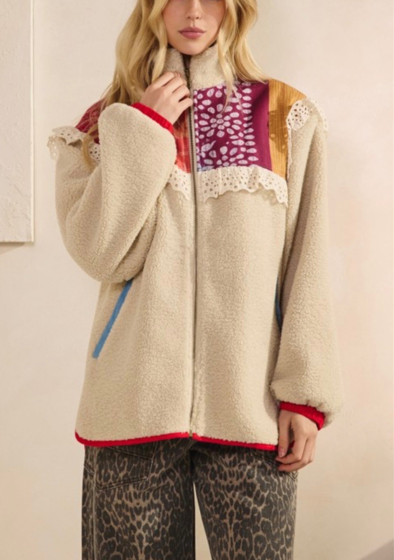 BOHO QUILT ZIP UP