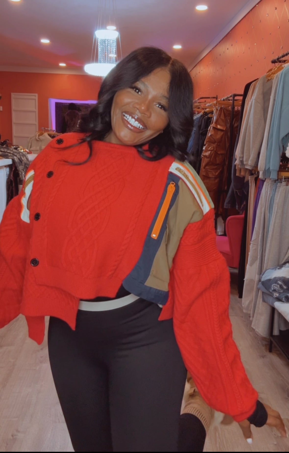 ASYMMETRIC PATCHWORK SWEATER