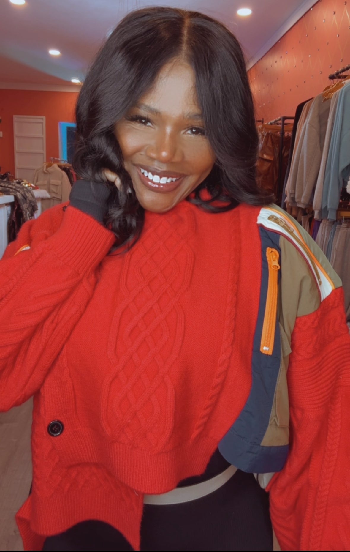 ASYMMETRIC PATCHWORK SWEATER