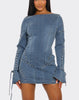WARRIOR CUFF DENIM DRESS