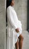 THE RUFFLE HIGH-LOW SHIRT DRESS