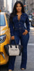 MIDNIGHT CHARACTOR DENIM JUMPSUIT