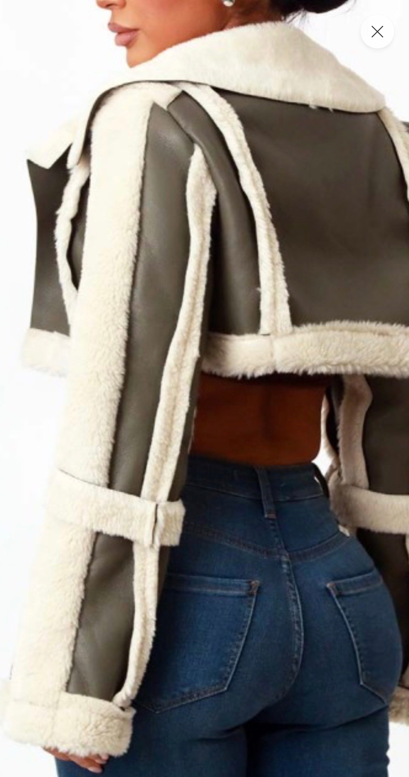 THE CROPPED AVIATOR SHERLING JACKET